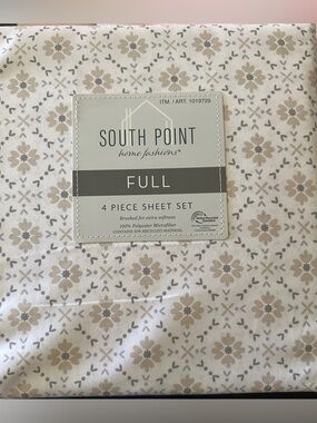 South Point Home Fashions Microfiber 4-piece Full Sheet Set